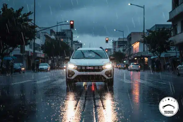 Location voiture réunion Dacia Jogger hybrid auto soius la pluie
